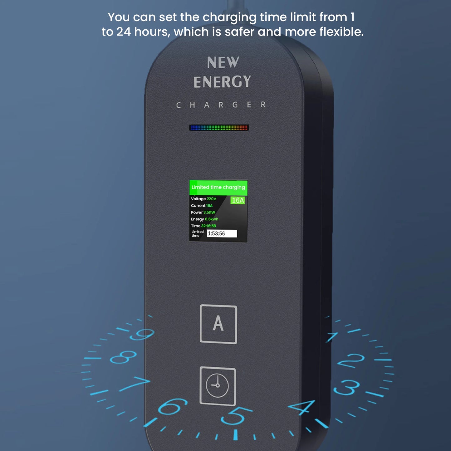 Carregador EV Portátil 16A (3.6 kW) - 5 Metros